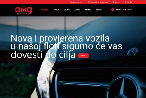 AMG rentacar – web stranica